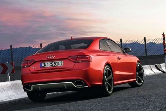 Restyled Audi RS5 side-rear view