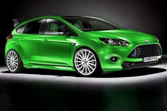 Next Ford Focus RS rendering side-front view