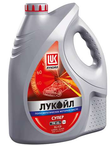 Полусинтетическое моторное масло "Лукойл Супер" 5W-40