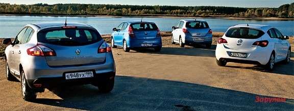 Nissan Tiida, Renault Megane, Hyundai I30, Opel Astra