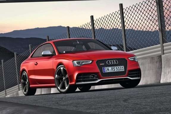 Restyled Audi RS5 side-front view