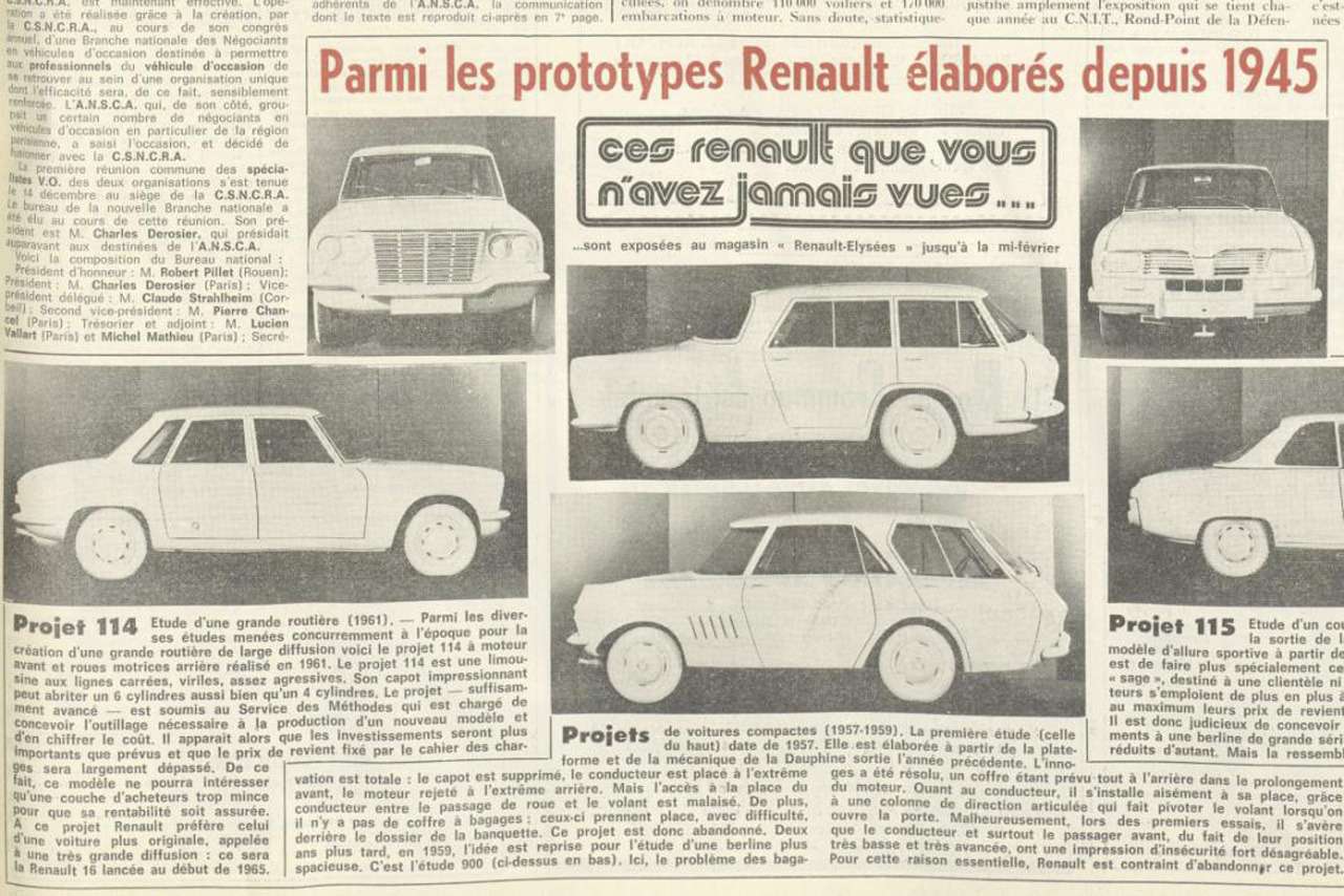 Renault Projet 114, 115 и 900