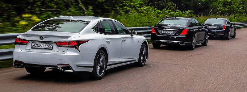 Большой тест престижных седанов: новый Lexus LS 500 и конкуренты