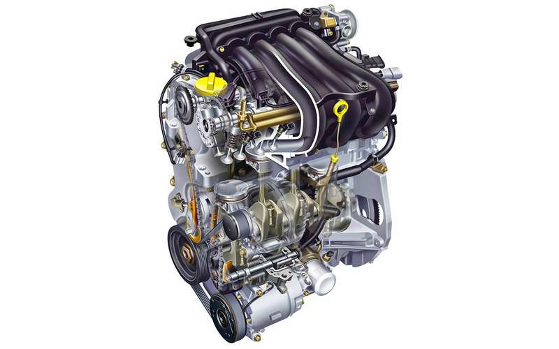 Бензиновый мотор 1.6 H4M мощностью 114 л.с. (он же HR16DE) получил прописку на Дастере при рестайлинге.