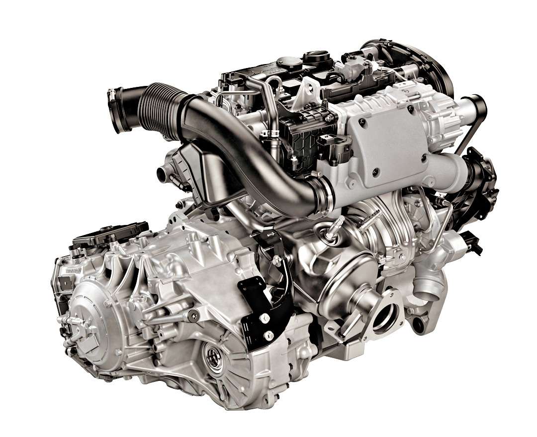 Бензиновые моторы нового семейства при одинаковом рабочем объеме (2 л) имеют разную мощность благодаря использованию нагнетателей разной производительности, а также комбинации механичес­кого наддува и турбины
