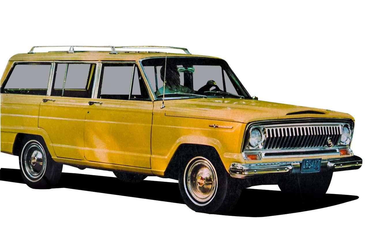 «Зубастые» вертикальные решетки в 1960‑е были особенно модны в США. Еще один характерный пример «зубастости» – Jeep Wagoneer, «на лицо» очень схожий и с Фордом, и с нашей Волгой.