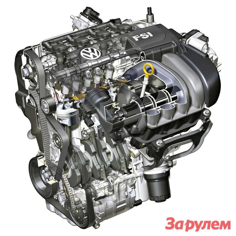 Двигатели серии FSI отличаются высоким КПД настолько, что зимой производительности печки часто не хватает