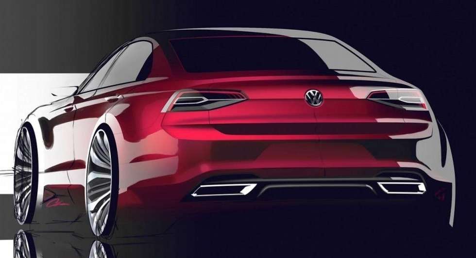 Скетч концепта Volkswagen New Midsize Coupe
